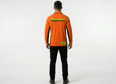 BrightShift hi-vis fluoro long-sleeve custom work polo